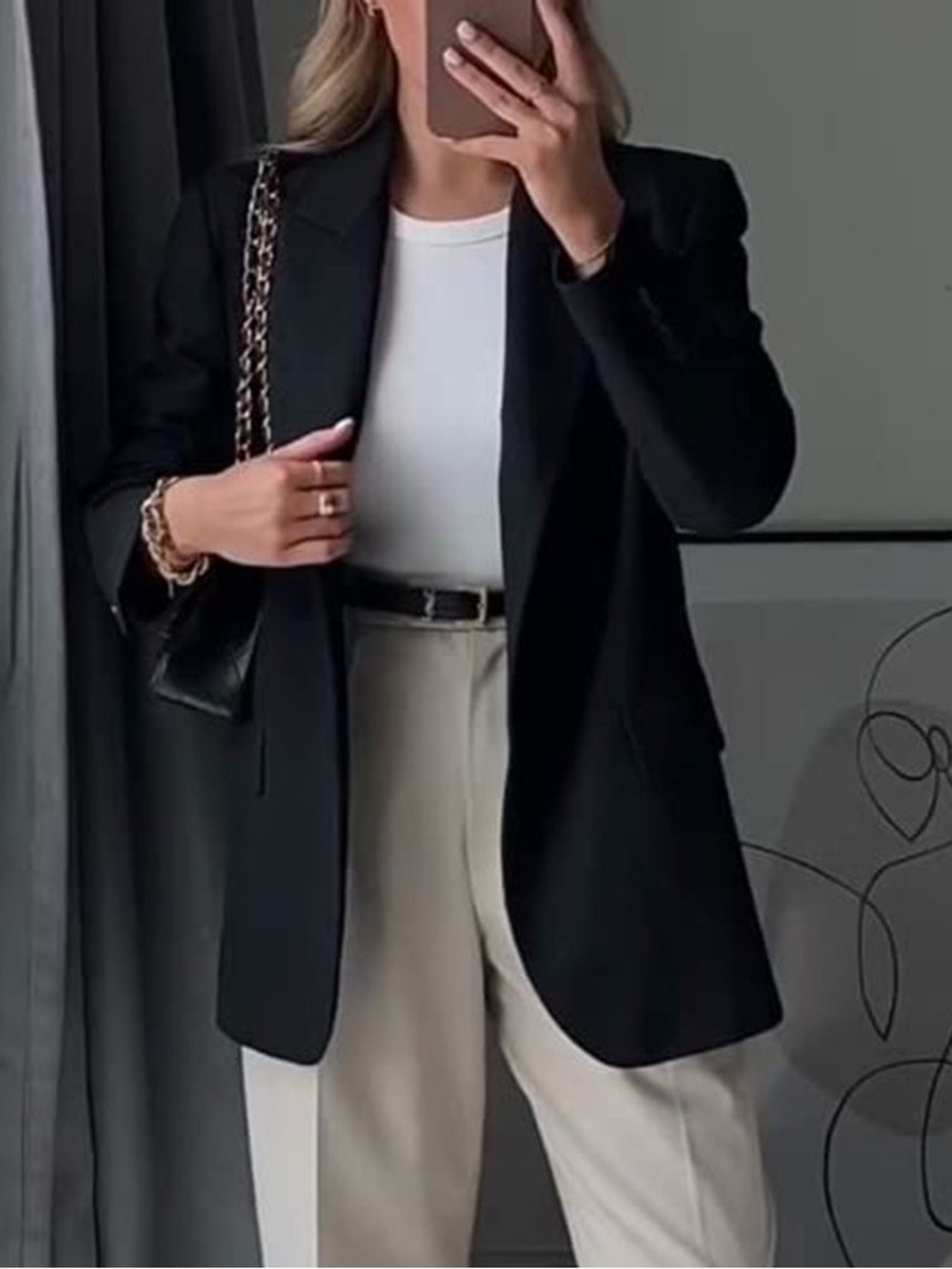 zeagoo Black Tailored Blazer for Women
